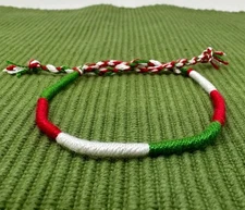 Italian Flag Braided Bracelet – Handmade Unisex Adjustable Italy Colors Jewelry