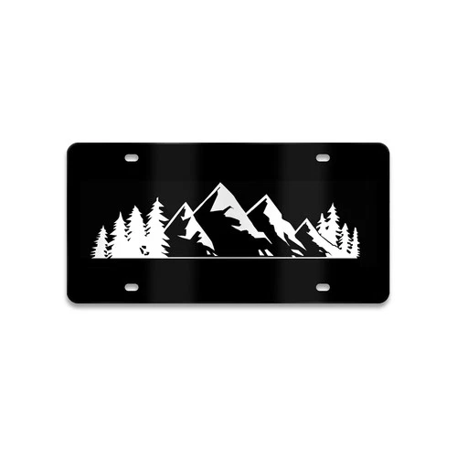 Mountain License Plate Mountains Front License Plate Peak Aluminum Decorative... - Picture 1 of 9
