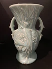 Vintage McCoy Pottery Bird Of Paradise Peacock Green Vase 8” 1940s