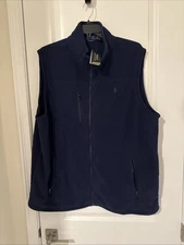 NWT Men’s Polo Ralph Lauren Fleece Performance Vest Navy 2XLT