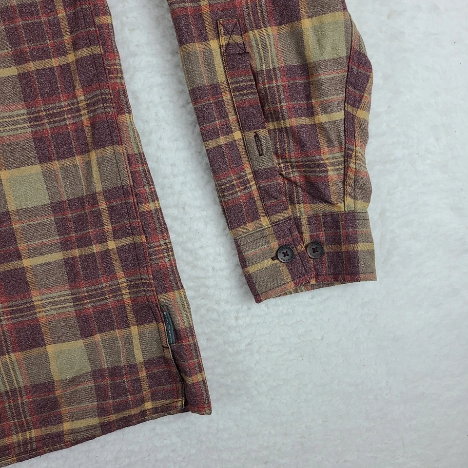 Royal Robbins Shirt Men Large Brown Red Plaid Sahara Outdoor Hiking Button Down* - Image 2 of 4