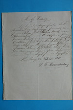 Umowa najmu maszyny drukarskiej Hamburg Johannisberg 1885, J. F. Brandenburg