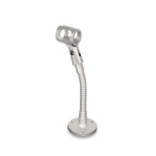 Podium Microphone Stand Holder Wall Mount with Flexible Gooseneck Arm Silver