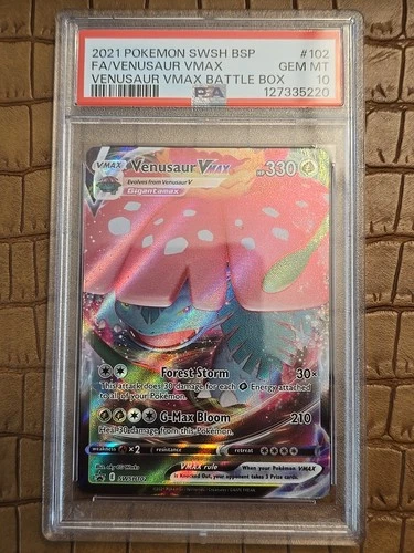 Pokémon Venusaur VMAX SWSH102 Black Star Promo Card  PSA 10