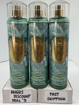 Bath & Body Works DISNEY PRINCESS  3PCS ARIEL Fine Fragrance MIST 8floz