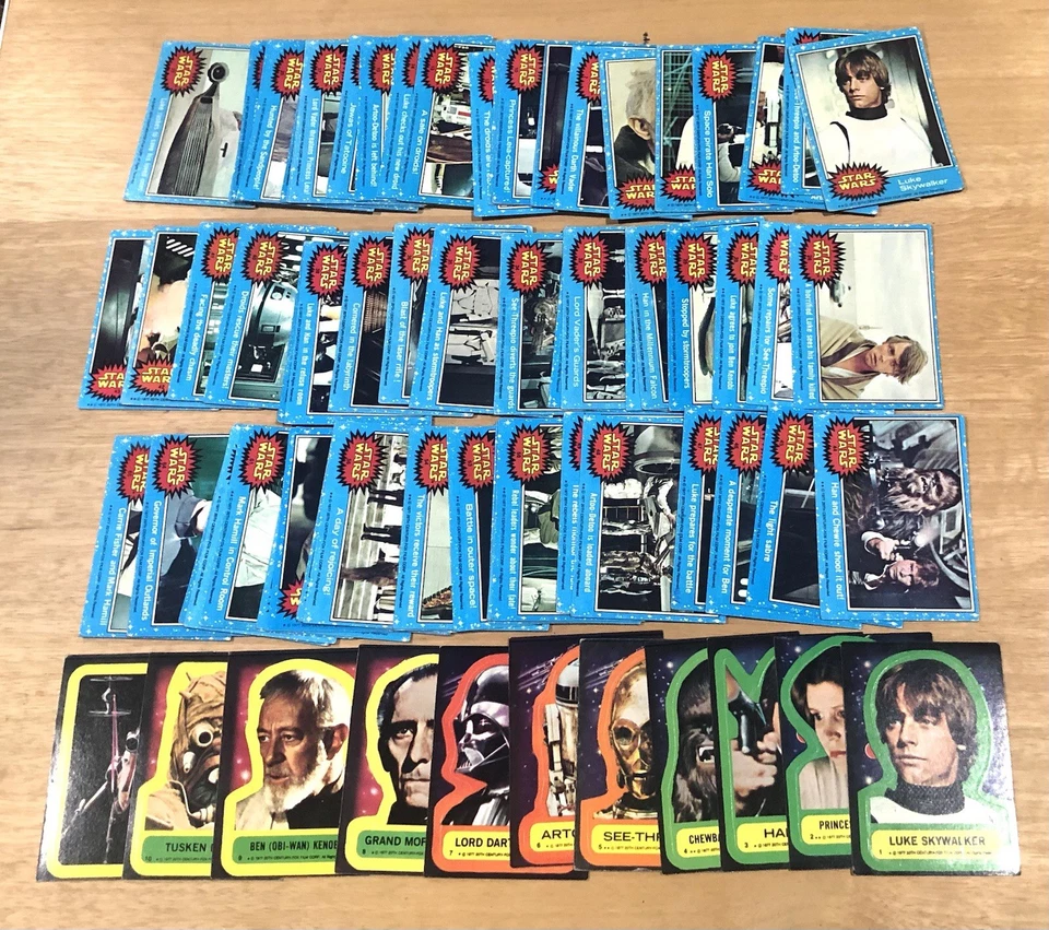 Vintage 1977 Star Wars Series 1 Complete Set 66 Cards + complete 11 Sticker set! - Image 2 of 3