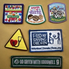 Girl Scout Patches Set Of 6 Unique Badges Lot Collectible Sew On  Iron-on New