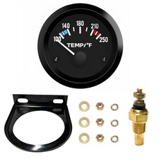 2" 52mm Water Temp Gauge, 100-250     Temperature Meter with LED Backlight  Sens