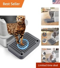 Elevated Cat Litter Box Ramp Mat with Filter - Ideal for Kittens Seniors