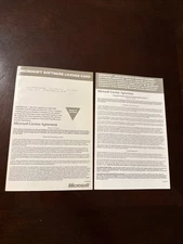 Microsoft Visual C++ 1.0 Proof of License Card + License Agreement Inserts
