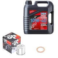 K&N ÖLfilter Set LM 10W-40 Race 4L FüR Triumph Speed Triple 955 EFI 595N Bj.2004