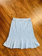 St. John Basics Blue Santana Pant Tank Skirt Set Med 10 12 Capsule Quiet Luxury