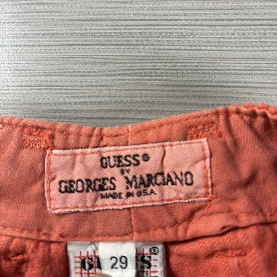 Guess Pants Marciano Women’s W 26 L 30 Vintage Corduroy Orange - Image 3 of 4