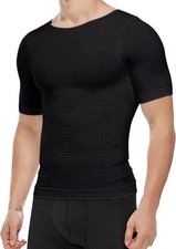 Men's Compression Workout Tank Top Slimming Body Shaper Vest Undershirt for Gym