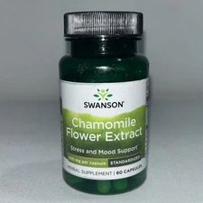 Swanson Chamomile Flower Extract Chamomile Supplement 60 Caps New & Sealed 