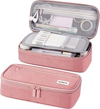 Marker Case School Supplies for College & High School, Big Pencil Pouch, Te