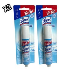 2 Pack Lysol Disinfectant Spray To Go 1 oz Travel Size Crisp Linen