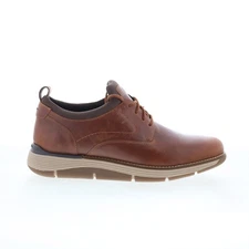 Rockport Lukah RMLUKAH Mens Brown Wide Oxfords & Lace Ups Plain Toe Shoes