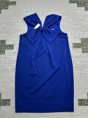 Trina Turk Dress Womens 6 Blue Blouson New