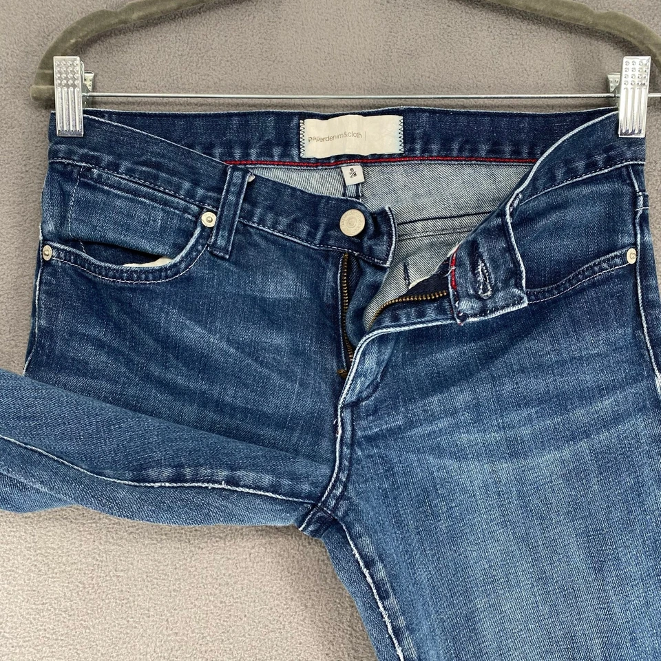 De Colección 00s Y2K Papel Denim Paño Naomi Bootcut Acampanado Tiro Bajo Jean 6/28 Azul Foto 4 de 4