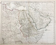 Egipt Arabia Saudyjska Sudan Ethiophia Jemen Oman Africa Delisle Mapa 1707
