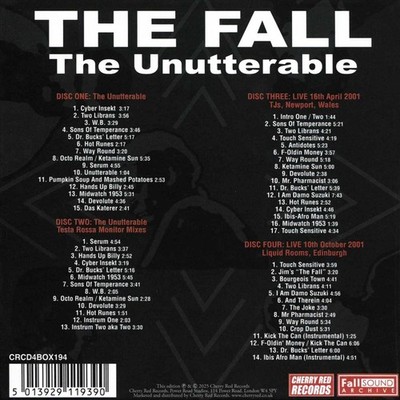 THE FALL THE UNUTTERABLE [EXPANDED EDITION] NEW CD