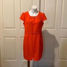 Jinyidu classic orange Cap Sleeve dress. NWT. 14-16