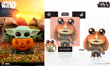 Star Wars Hot Toys Cosbaby Grogu Pumpkin Mandalorian Cosbi Jar Jar Binks Fig Set