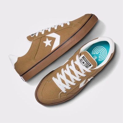 Converse Tobin OX Größe 8,5 UK Trek hellbraun weiß braun Gummi Komfort Skate A07511C