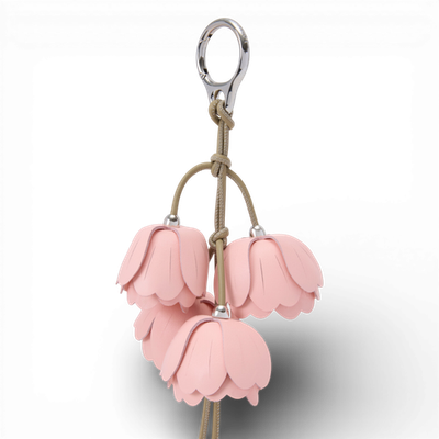 LOEWE Cherry Blossom Flower Charm Light Pink Calfskin Leather