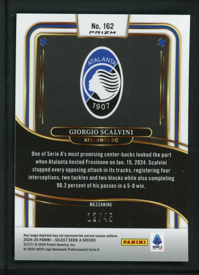 2024-25 GIORGIO SCALVINI 12/45 PANINI SELECT SERIE A MEZZANINE CHECKERBOARD - Image 2 of 2
