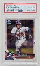 2018 Bowman Chrome Prospects RONALD ACUNA JR RC CARD PSA 10 GEM MINT