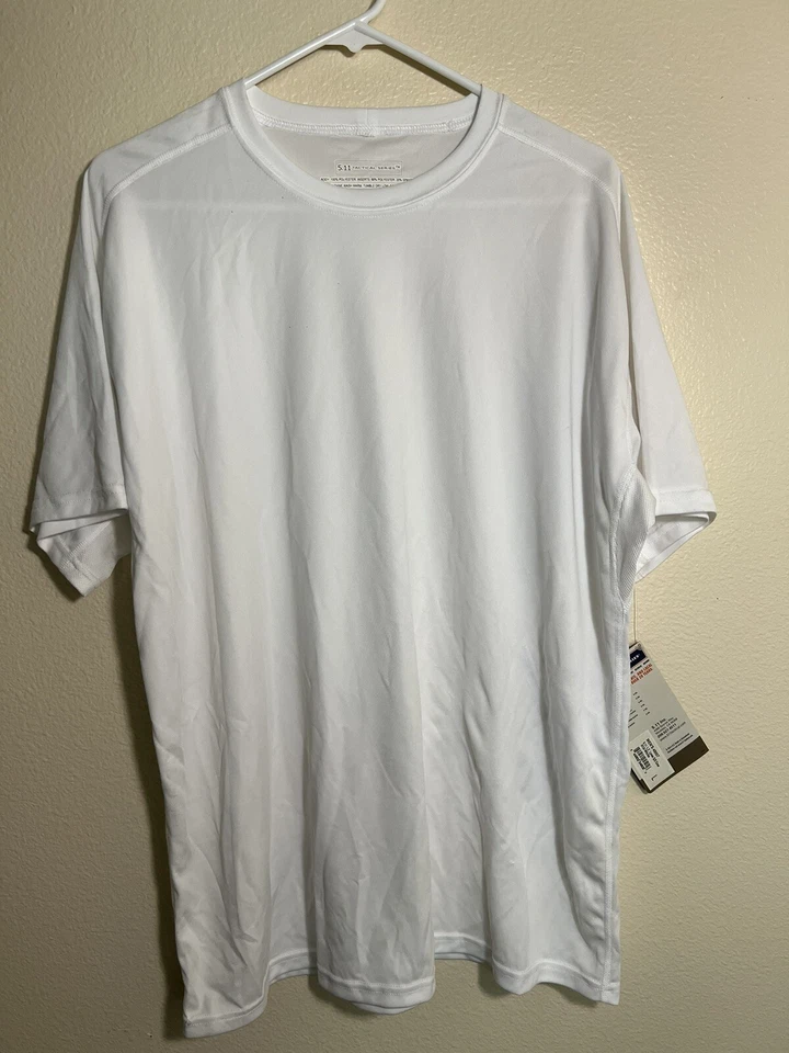 5.11 Tactical Men's Loose Fit Crew Short Sleeve Shirt Style 40007 White Size L - Image 2 of 4