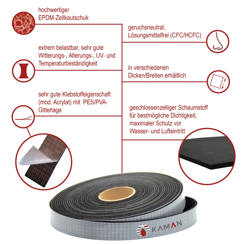 Dichtband Schaumband Einseitig Klebend Von