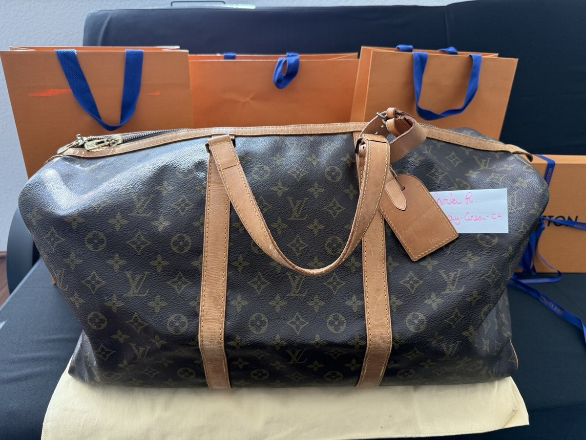 Authentic Louis Vuitton monogram Sac Souple 55 Travel Bag Carry On
