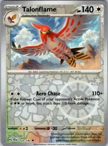 Pokémon TCG: Talonflame 123/142 Reverse Holo (Stellar Crown) Mint Condition - Picture 1 of 1