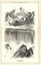 RARE 1895 BRITISH CARTOON Turkey "KISMET " Ottoman Empire Armenian Massacres 