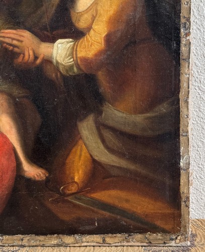 18th Century Italian Oil Painting Virgin Mary St. Catherine Correggio Old Master - Picture 8 of 15