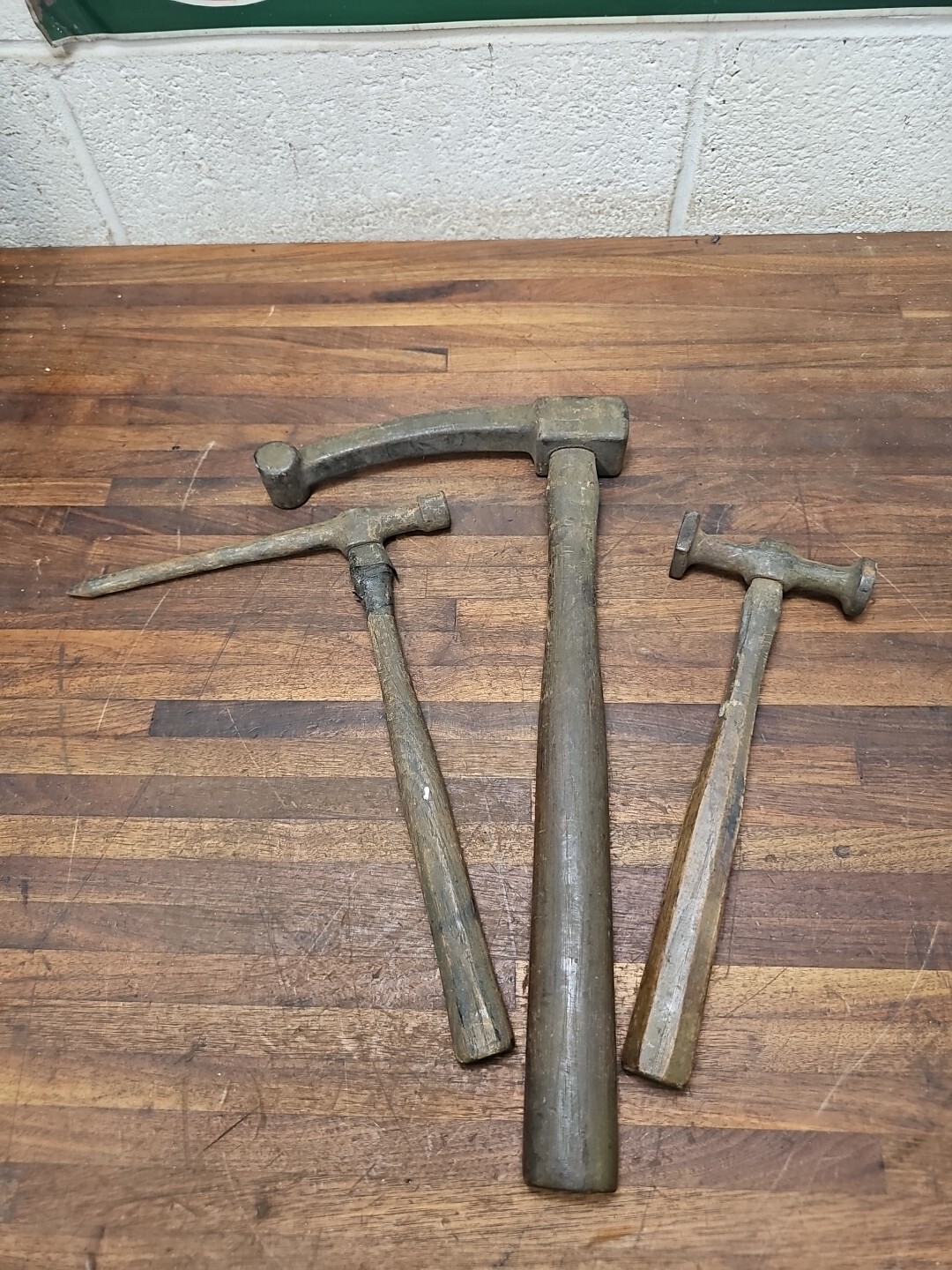 K334 Vintage Lot of Auto Body Hammers 2 marked Fairmount eBay
