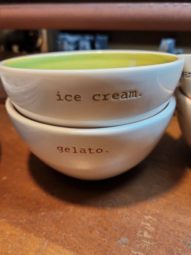 Pottery Barn Scoop Set Of 4 Ice Cream Sorbet Gelato Sherbet Bowls - Picture 2 of 10