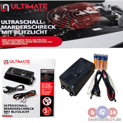 Ultraschall-Marderschreck mit Blitzlicht Auto Marderabwehr Ultimate Speed