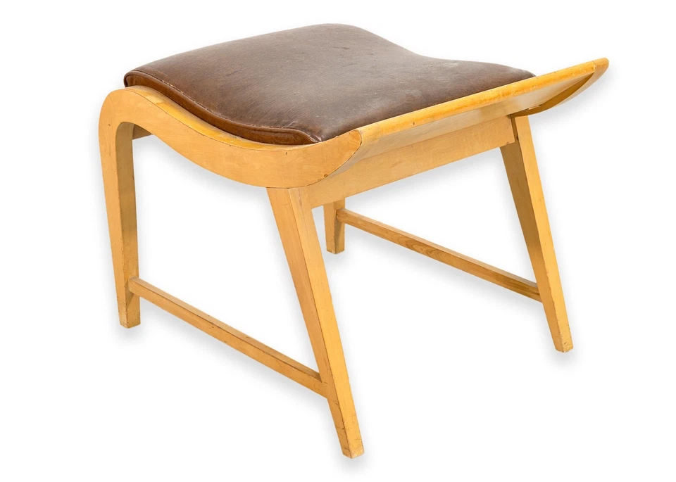 Taburete tocador Gilbert Rohde para Herman Miller modelo 3955 1935 diseño moderno Foto 2 de 4