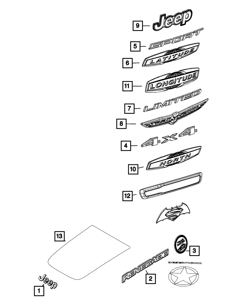 Genuine Mopar Nameplate 68317240AA
