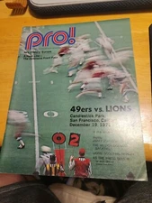 PRO! MAGAZINE LIONS 31 49ERS 27 @ CANDLESTICK DEC 19,1971 GREAT GAME JOHN BRODIE