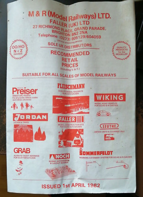 FALLER (UK) M&R Model Railways Ltd Katalog - Continental Models April 1982 
