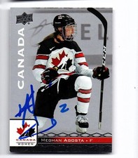 2017 Upper Deck Team Canada Juniors Meghan Agosta #33 SIGNED AUTOGRAPH WITH COA
