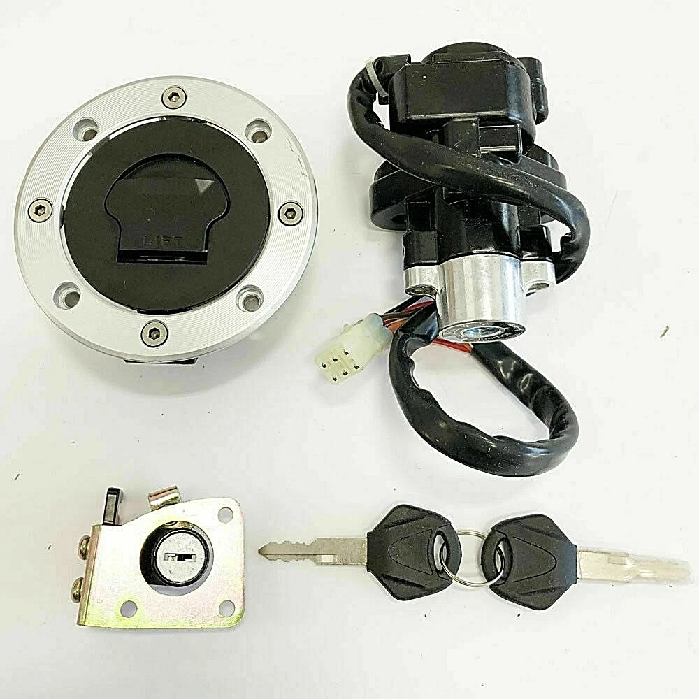 Ignition Switch Seat Gas Cap Lock Key For Suzuki GSXR 600 750 1000 01 02 DL1000