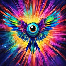 Psychedelic Flying Eye Vinyl Sticker Decal Psychedelic Grateful Dead Yeti Cup