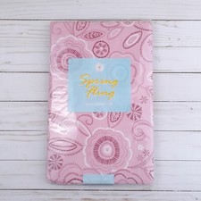 Vinyl Tablecloth Pink Spring Flowers 52x70