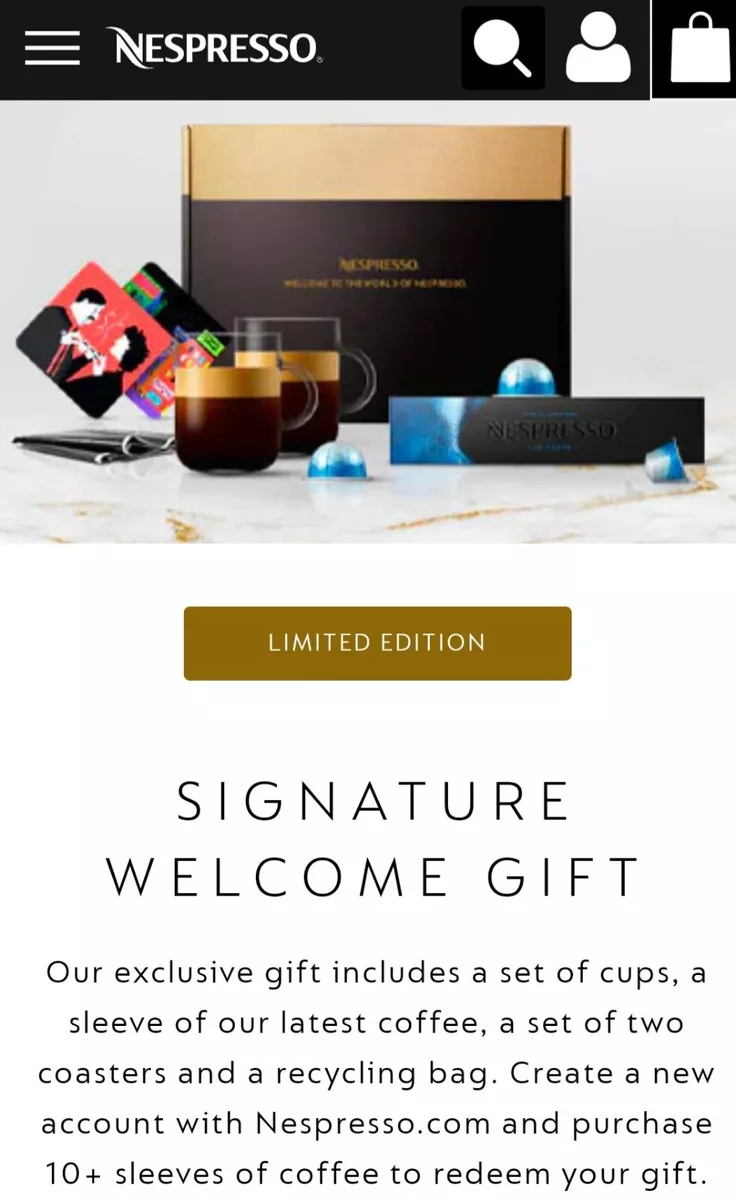 Nespresso Vertuo Welcome Gift Box